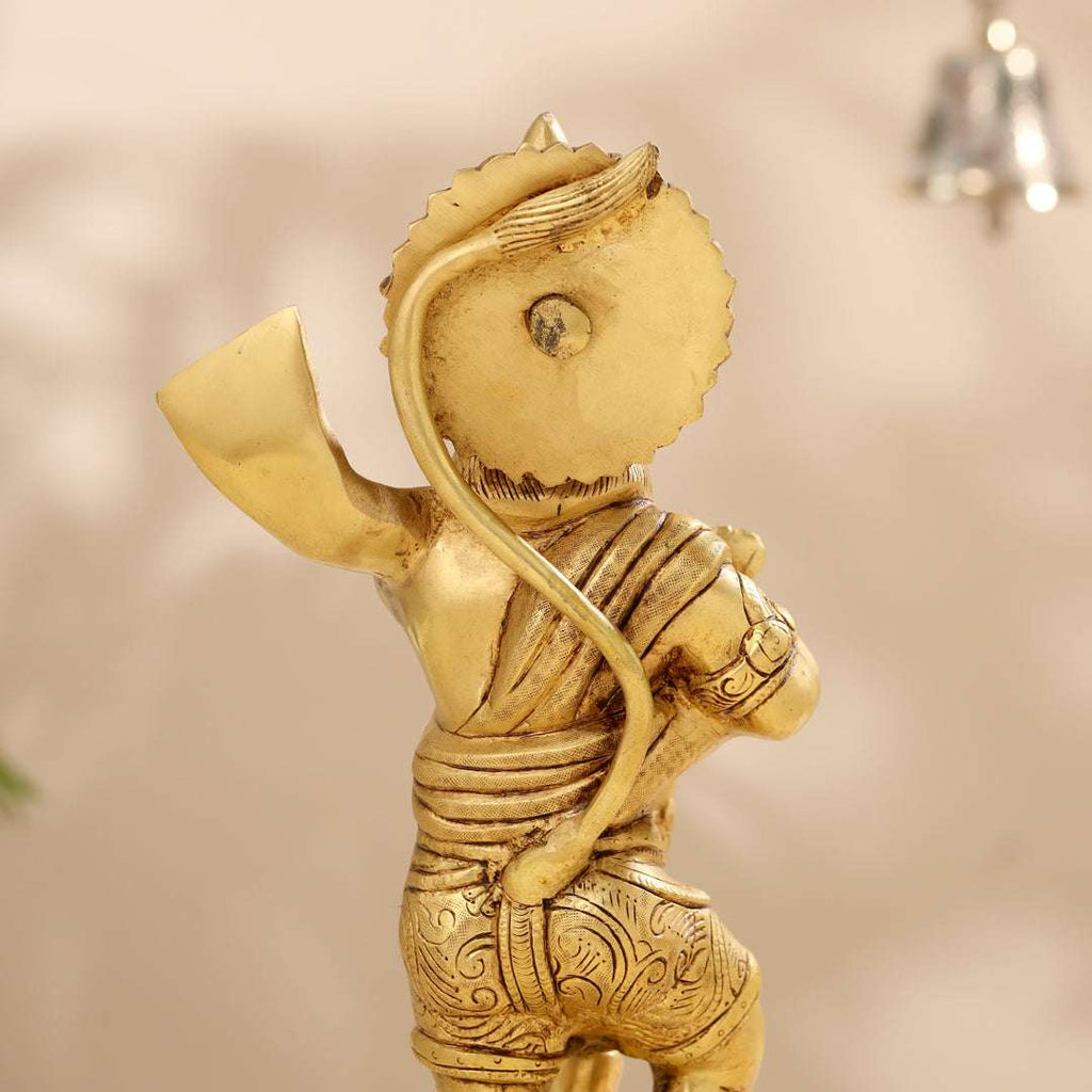 Brass Lord Hanuman Standing Idol (14 Inch) Vedansh Craft