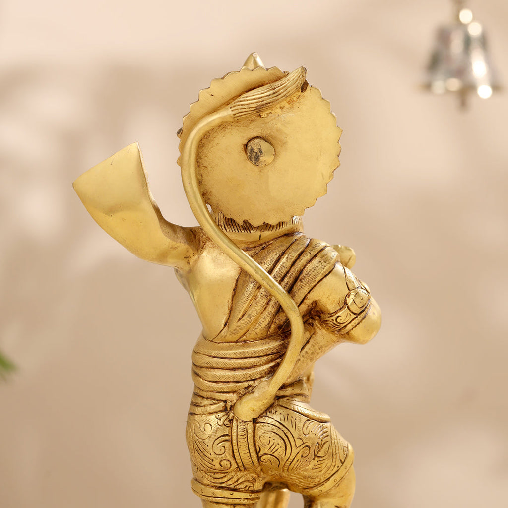Brass Lord Hanuman Standing Idol (14 Inch) Vedansh Craft