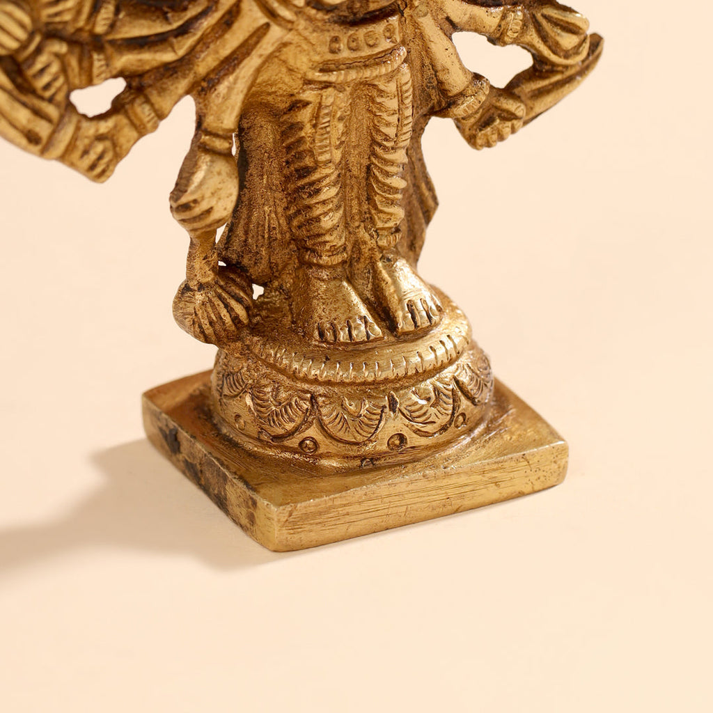 Brass Panchmukhi Hanuman Idol (4 Inch) Vedansh Craft
