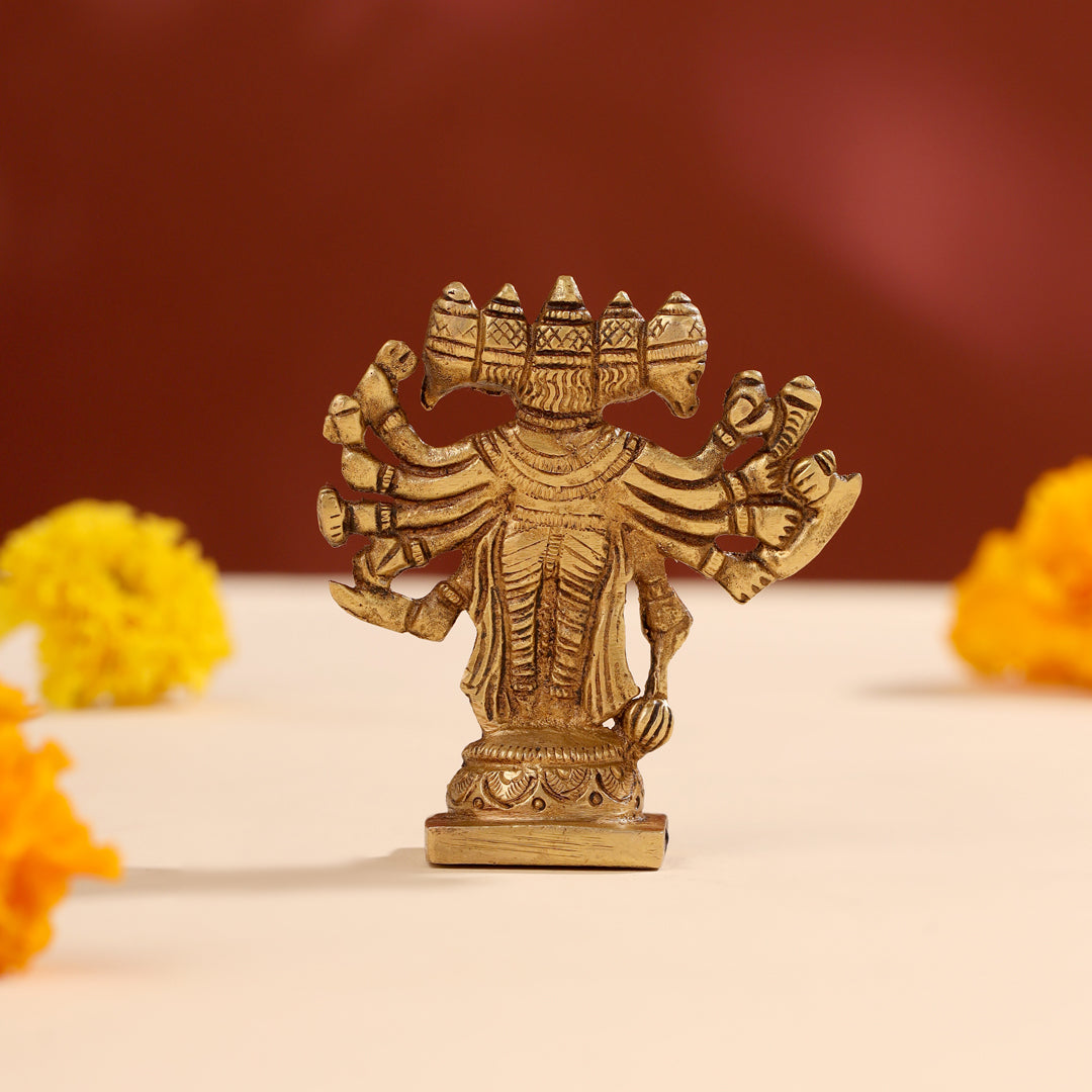 Brass Panchmukhi Hanuman Idol (4 Inch) Vedansh Craft