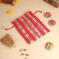 Brass Charan Paduka, Diya & Chowki Gift Festive Potli/Hamper Vedansh Craft