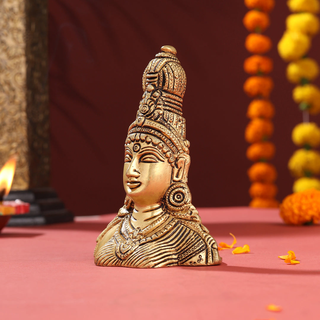 Brass Parvati Bust Idol (5 Inch) Vedansh Craft