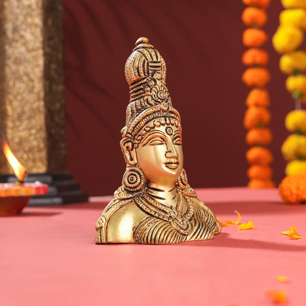 Brass Parvati Bust Idol (5 Inch) Vedansh Craft