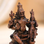 Copper Sitting Lakshmi Narasimha Idol (4 Inch) Vedansh Craft