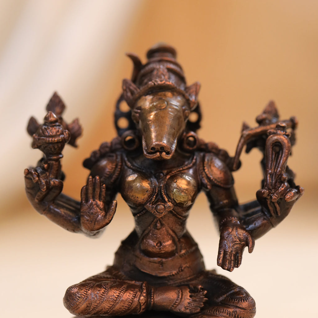 Copper Varahi Devi Idol (4 Inch) Vedansh Craft