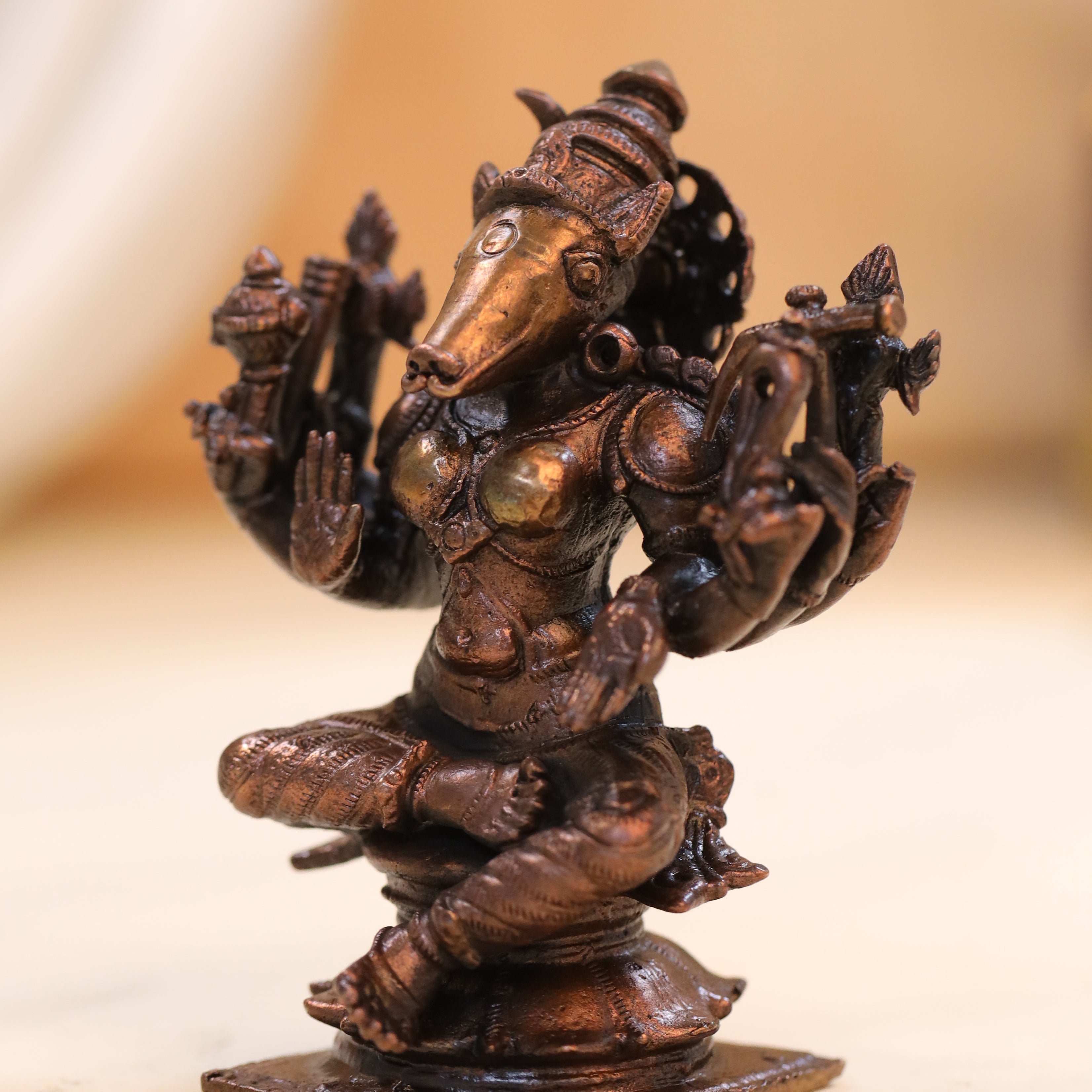 Copper Varahi Devi Idol (4 Inch) Vedansh Craft