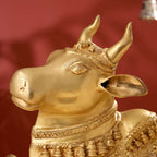 Brass Majestic Nandi Idol (20.5 Inch) Vedansh Craft