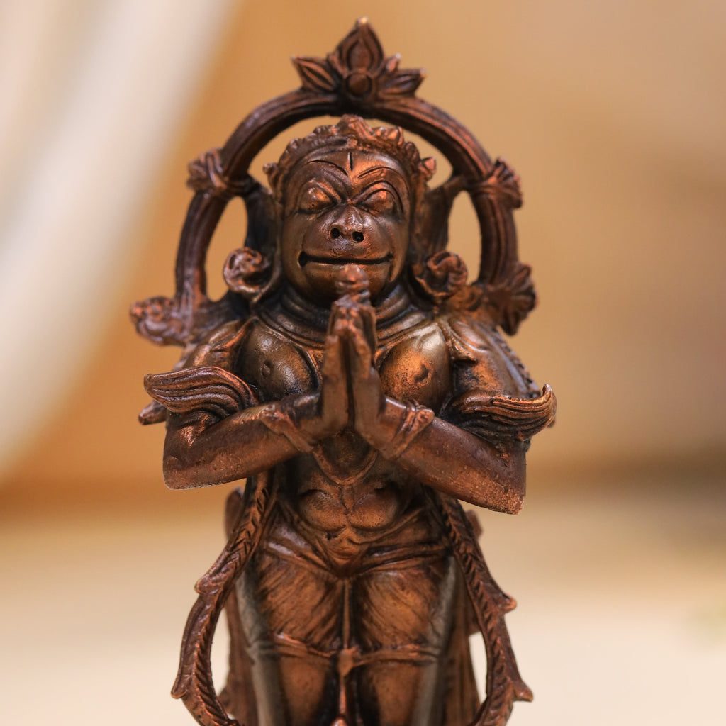 Copper Hanuman Standing Idol (5.5 Inch) Vedansh Craft