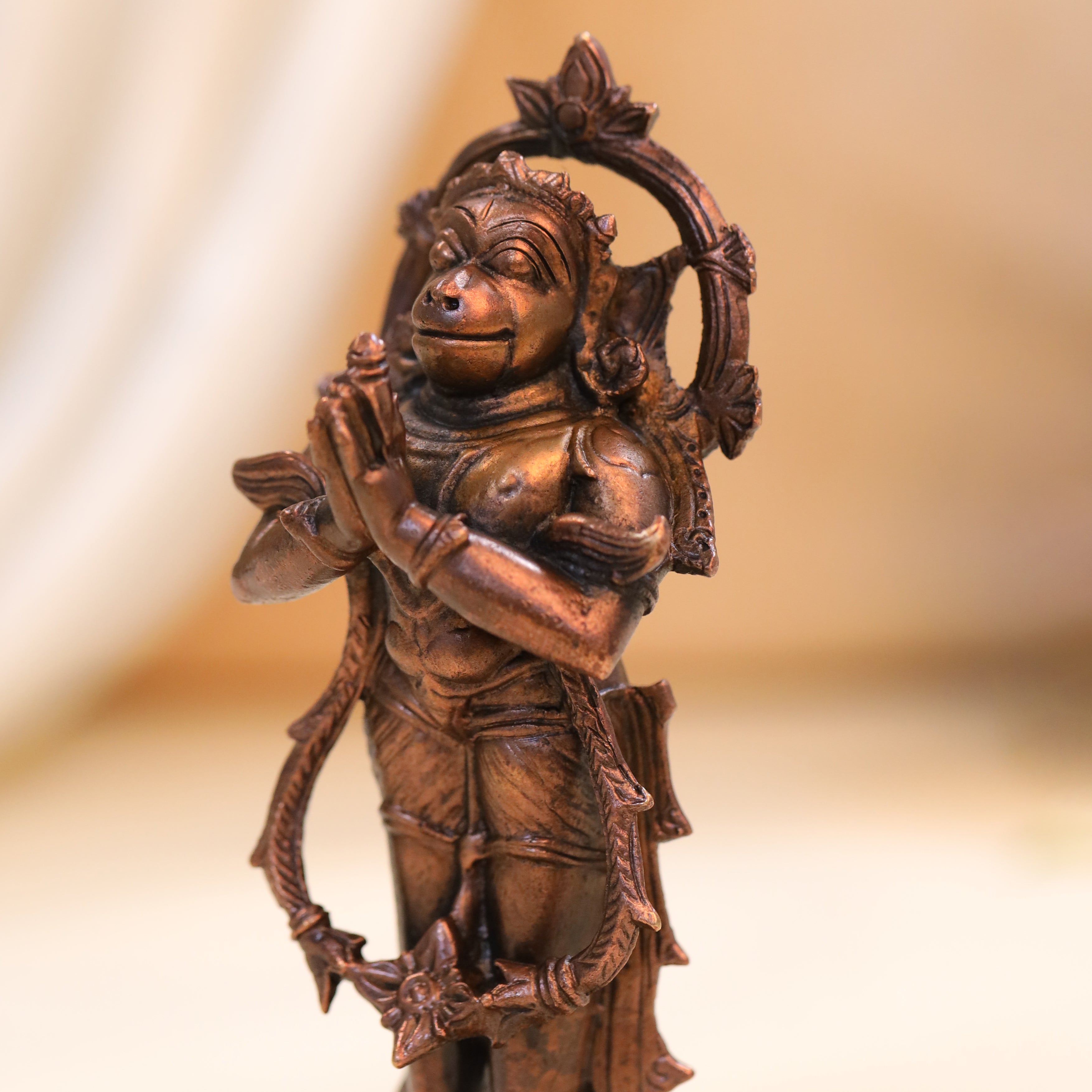 Copper Hanuman Standing Idol (5.5 Inch) Vedansh Craft