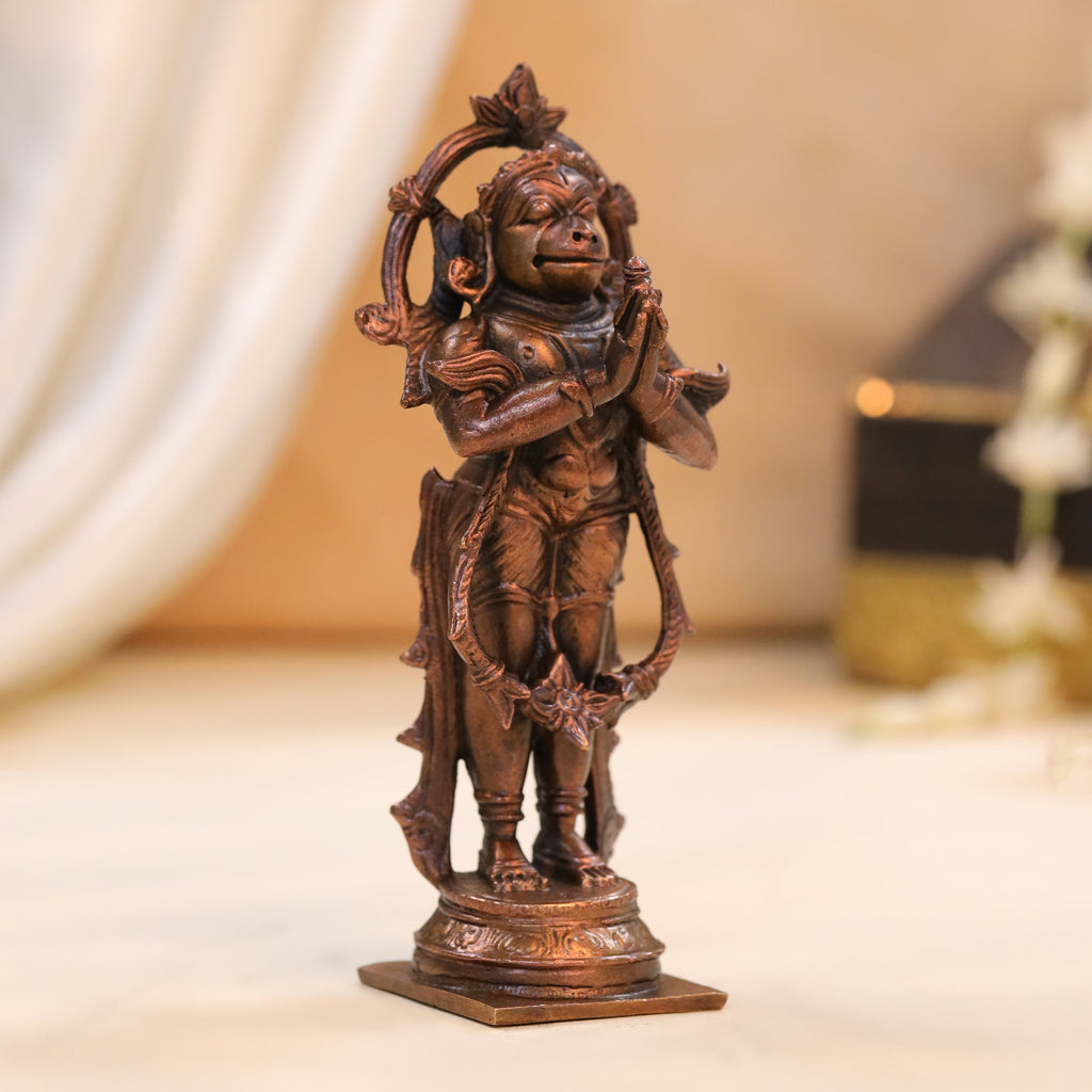 Copper Hanuman Standing Idol (5.5 Inch) Vedansh Craft