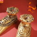 Brass Superfine Lakshmi Charan Paduka Set (1.2 Inch) Vedansh Craft