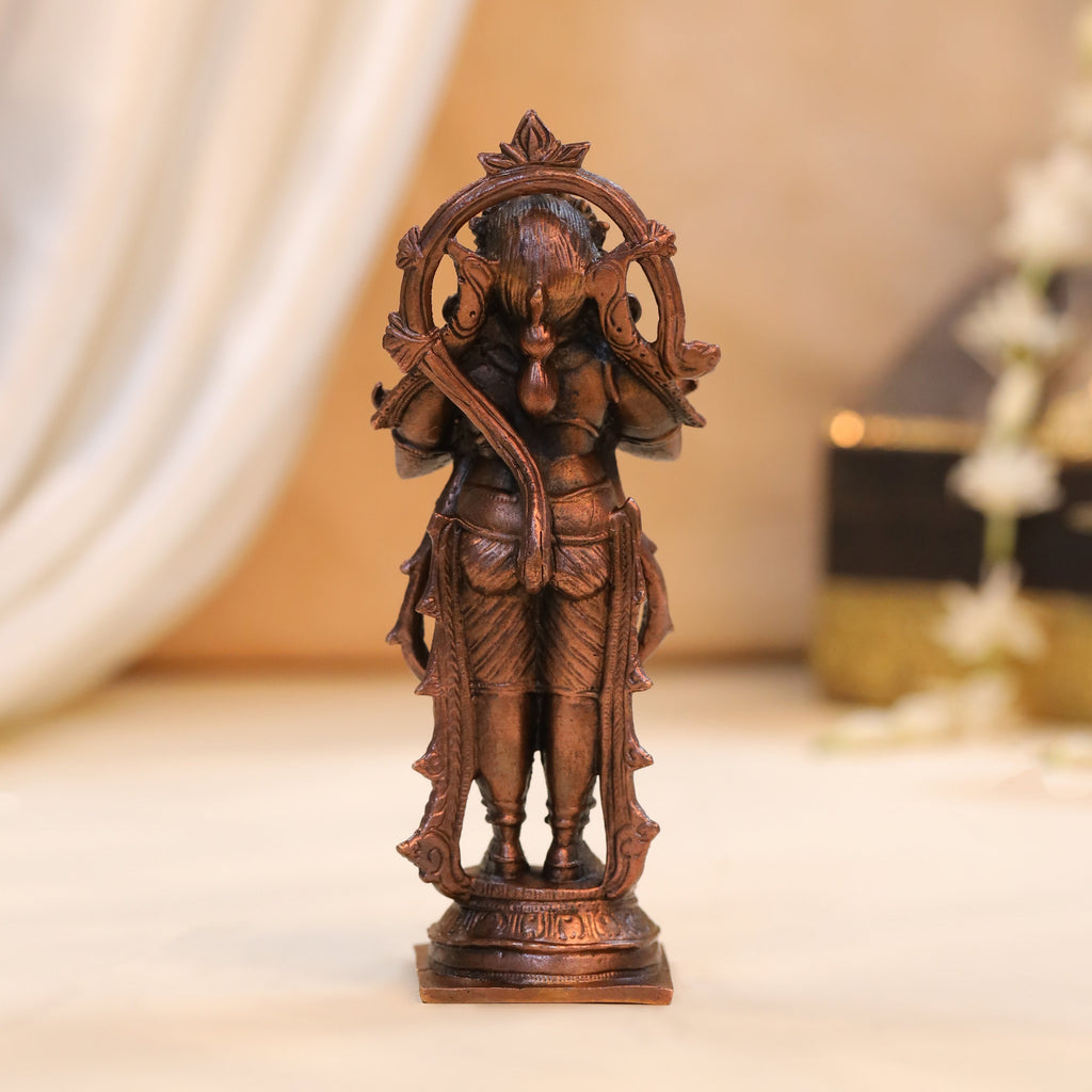 Copper Hanuman Standing Idol (5.5 Inch) Vedansh Craft