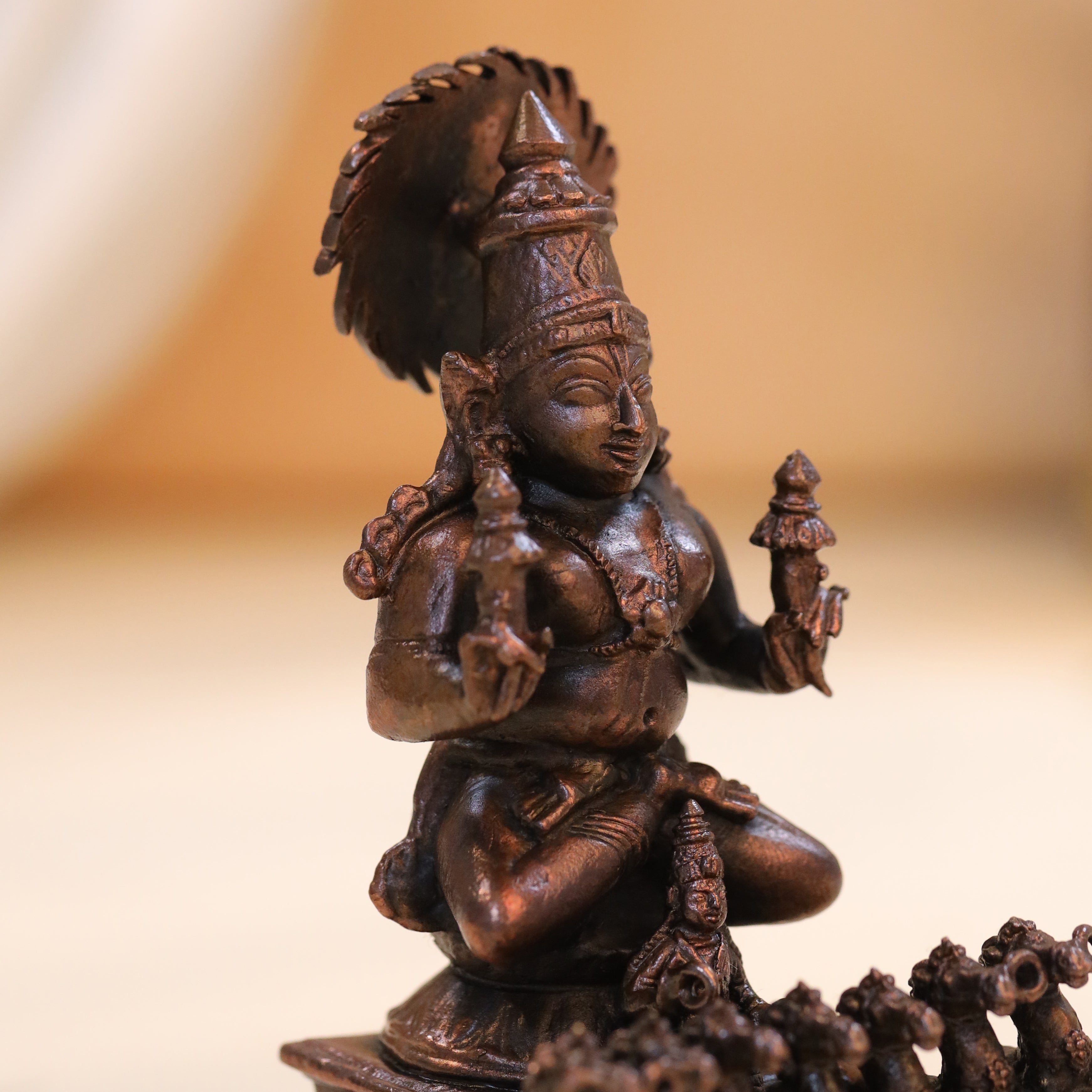 Copper Surya Rath Idol (4 Inch) Vedansh Craft