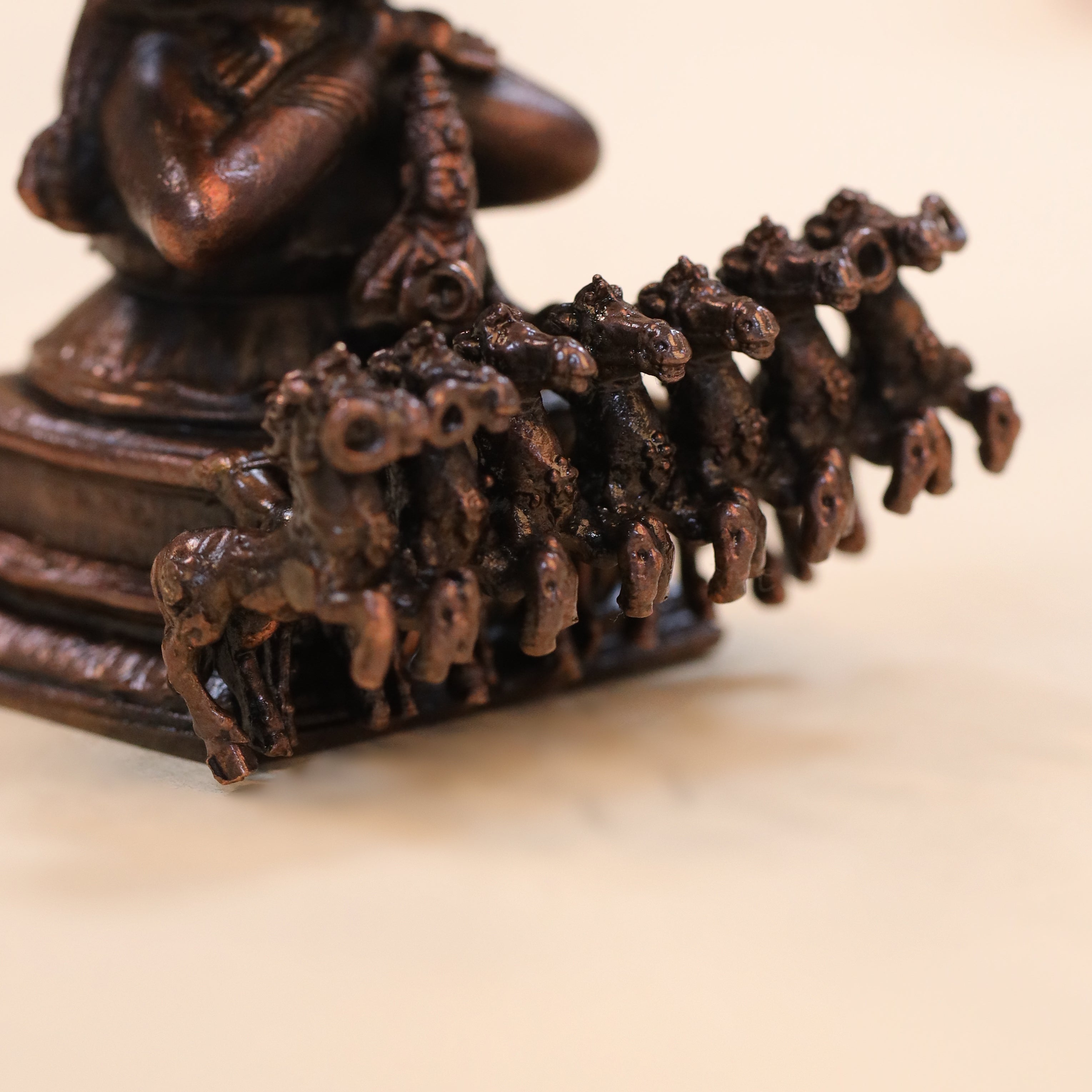 Copper Surya Rath Idol (4 Inch) Vedansh Craft