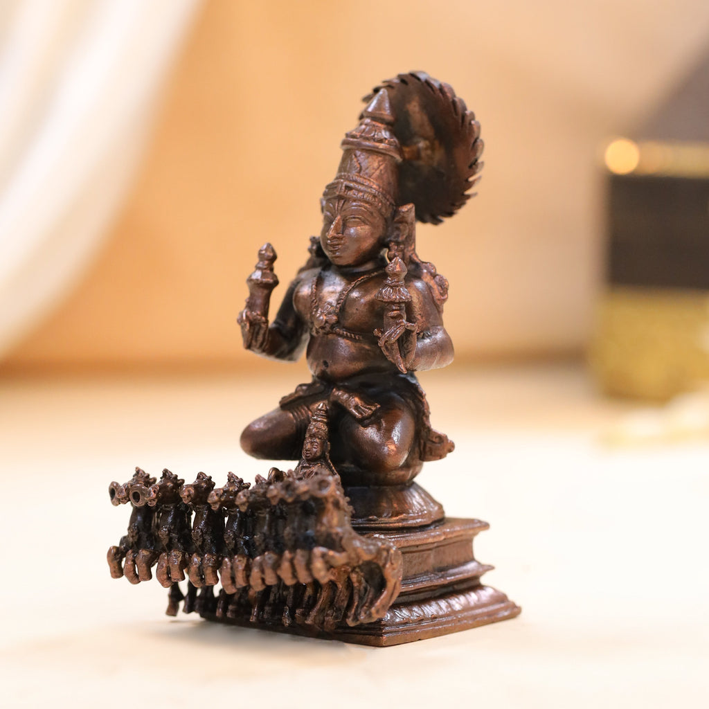 Copper Surya Rath Idol (4 Inch) Vedansh Craft
