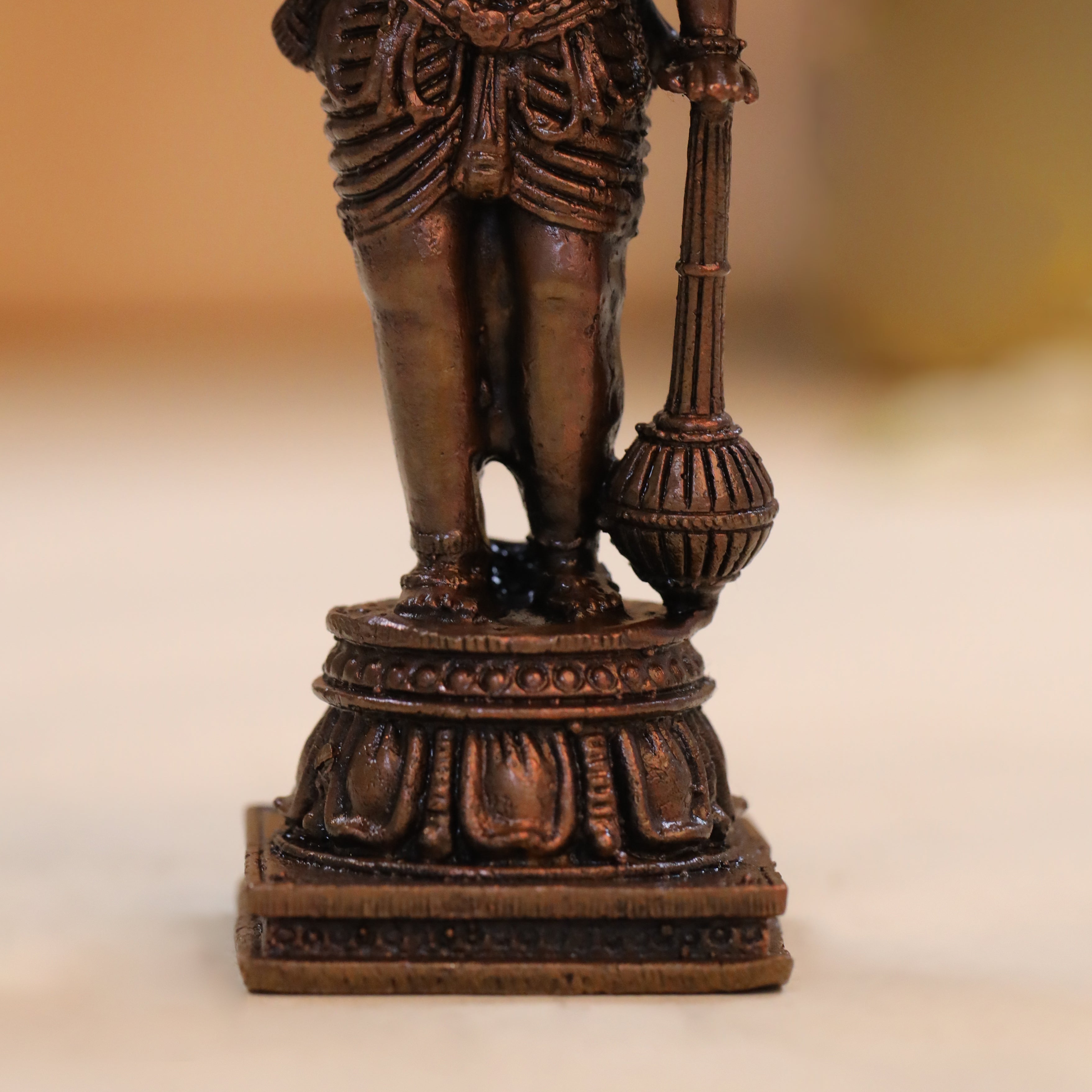 Copper Panchmukhi Standing Hanuman Idol (4.5 Inch) Vedansh Craft