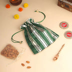 Brass Charan Paduka, Diya & Chowki Gift Festive Potli/Hamper Vedansh Craft