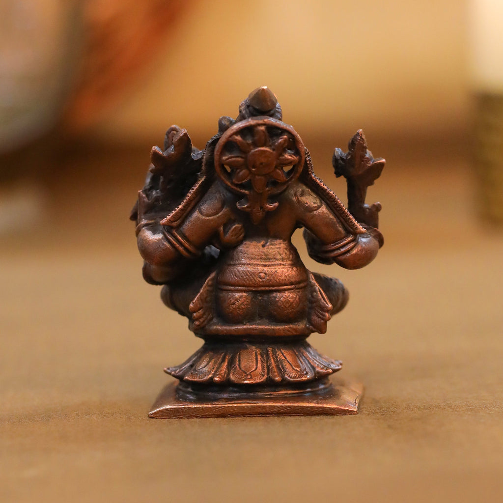 Copper Sitting Varaha Lakshmi Idol (2.5 Inch) Vedansh Craft