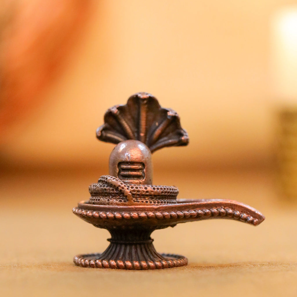 Copper Shivling/Shivlingam Idol (1.8 Inch) Vedansh Craft