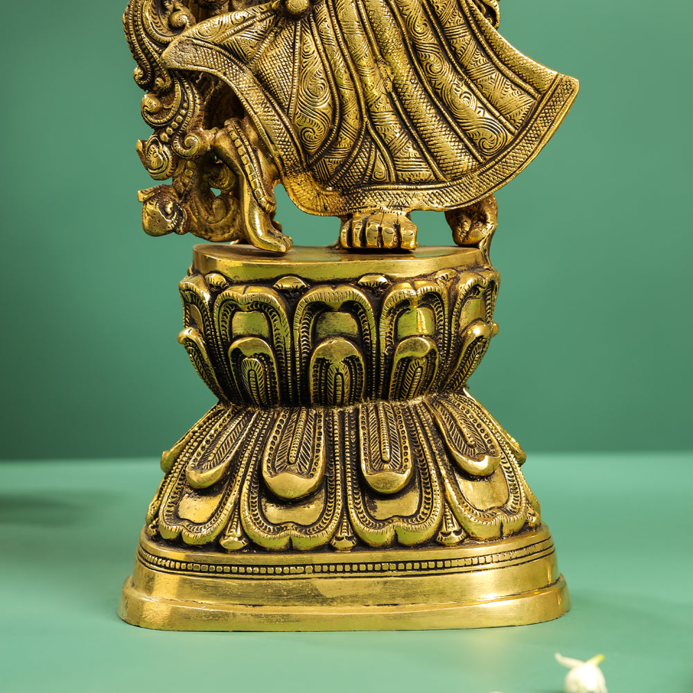 Brass Goddess Standing Radha Statue (30 Inch) Vedansh Craft