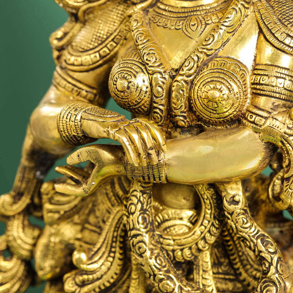Brass Goddess Standing Radha Statue (30 Inch) Vedansh Craft