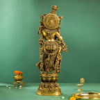 Brass Goddess Standing Radha Statue (30 Inch) Vedansh Craft