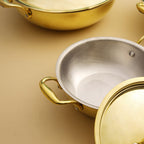 Brass Kadhai With Lid (6 Inch) Vedansh Craft