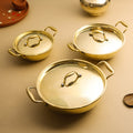 Brass Kadhai With Lid (6 Inch) Vedansh Craft