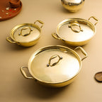Brass Kadhai With Lid (6 Inch) Vedansh Craft