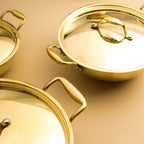 Brass Kadhai With Lid (6 Inch) Vedansh Craft