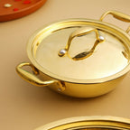 Brass Kadhai With Lid (6 Inch) Vedansh Craft