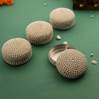 Pearl kumkum Box Set Of Four (2 Inch) Vedansh Craft