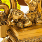 Brass Sixteen Armed Dancing Ganesha Idol (25.5 Inch) Vedansh Craft