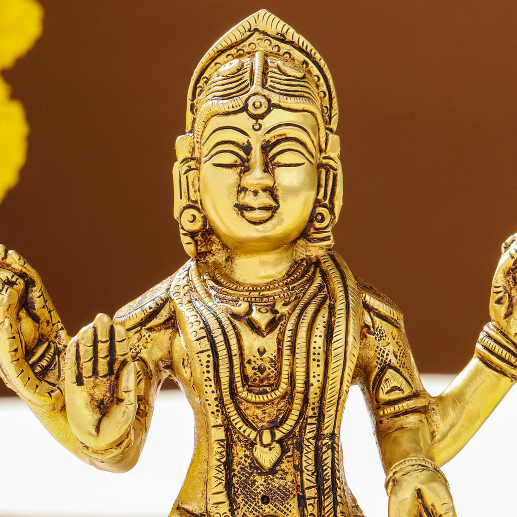 Brass Bala Tripurasundari Idol On Lotus (6 Inch) Vedansh Craft