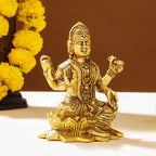 Brass Bala Tripurasundari Idol On Lotus (6 Inch) Vedansh Craft
