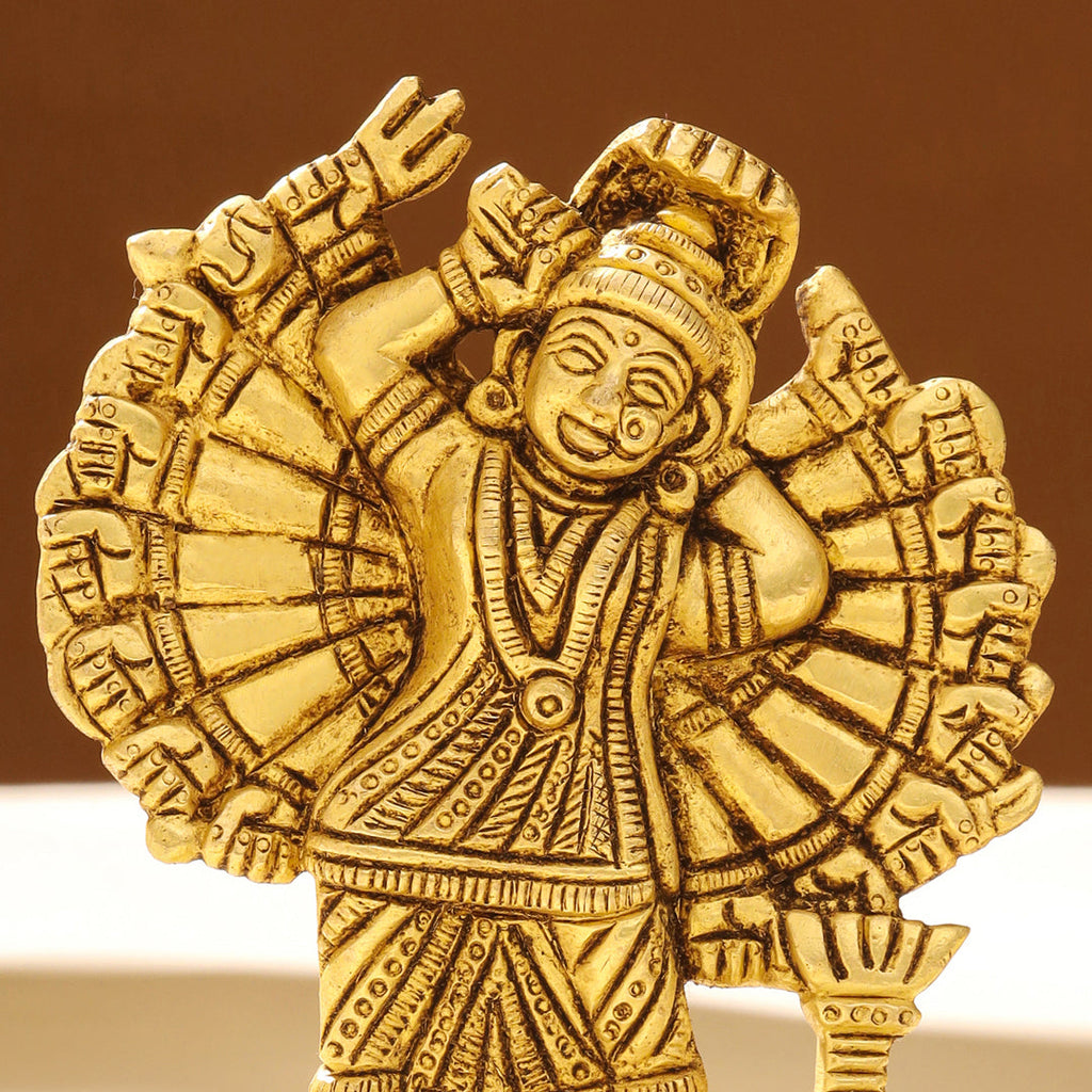 Brass Goddess Saptashrungi Idol (4.5 Inch) Vedansh Craft