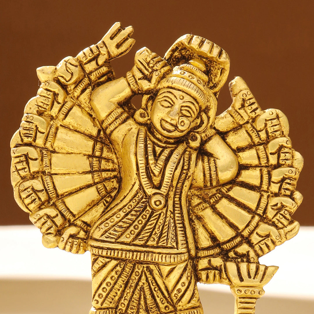 Brass Goddess Saptashrungi Idol (4.5 Inch) Vedansh Craft