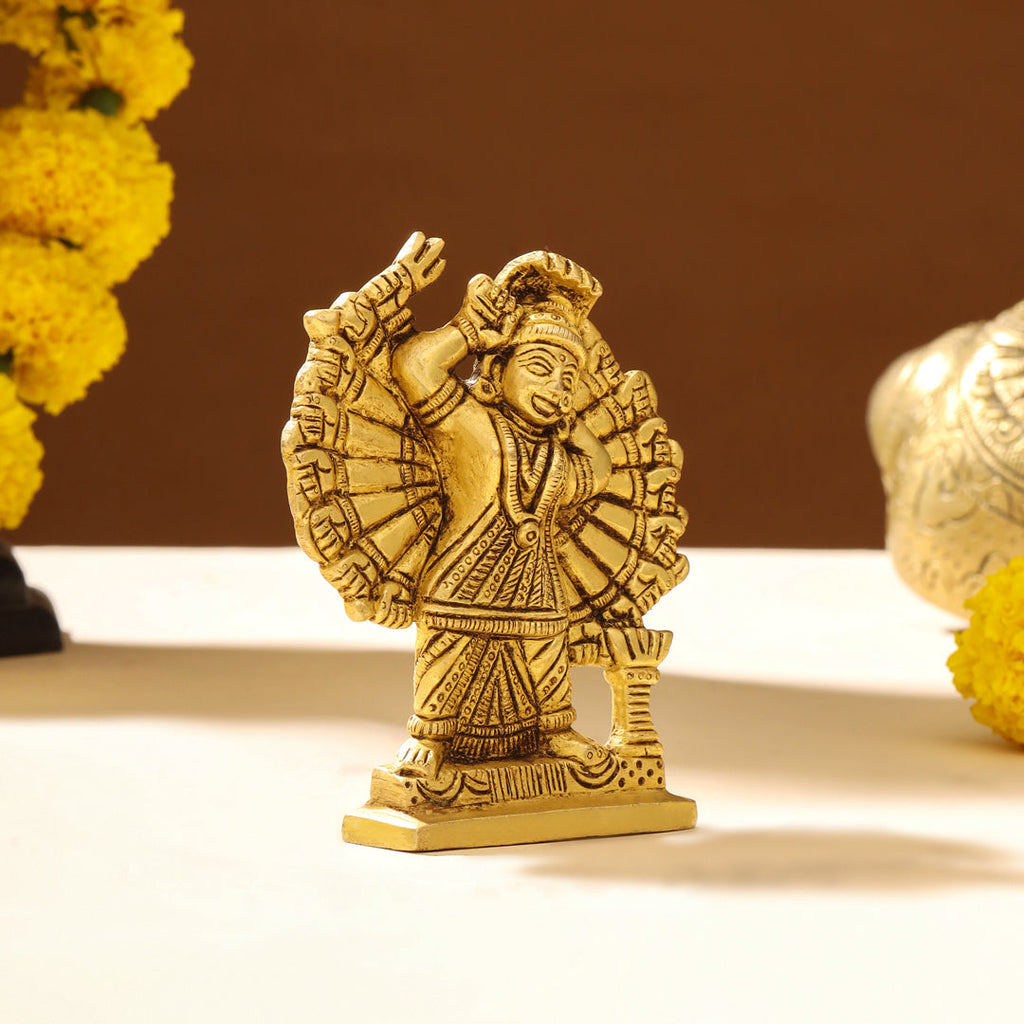Brass Goddess Saptashrungi Idol (4.5 Inch) Vedansh Craft
