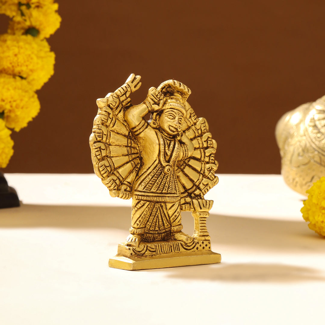 Brass Goddess Saptashrungi Idol (4.5 Inch) Vedansh Craft