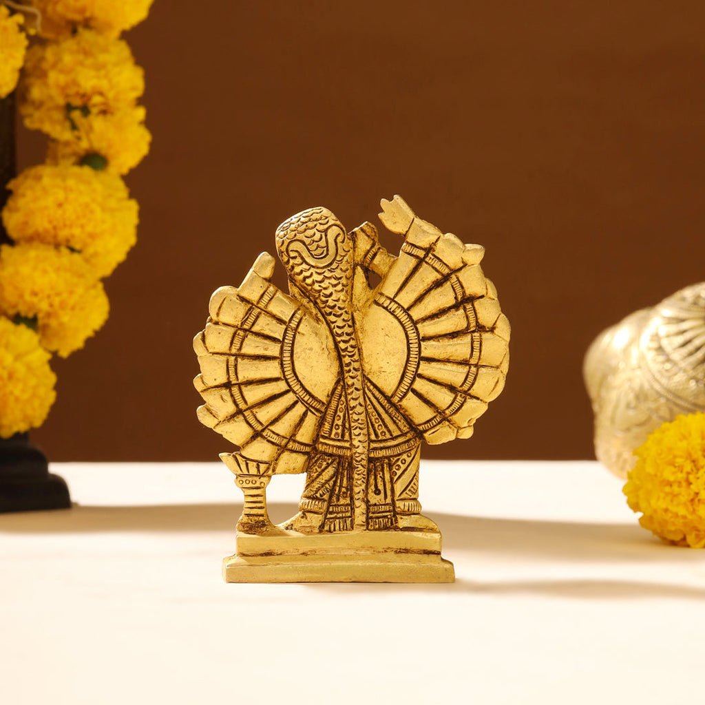 Brass Goddess Saptashrungi Idol (4.5 Inch) Vedansh Craft