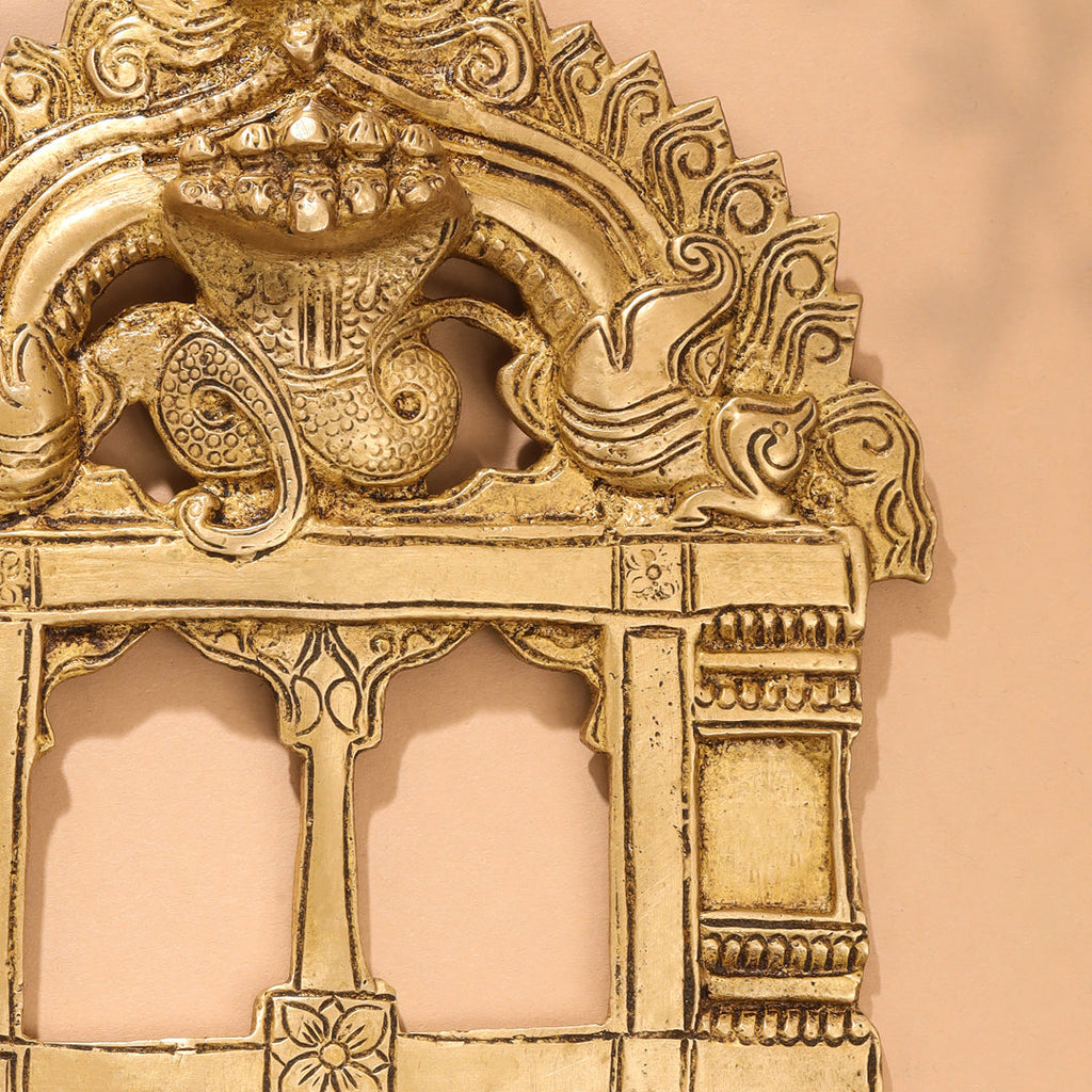 Brass Handcarved Prabhavali Frame (9 Inch) Vedansh Craft