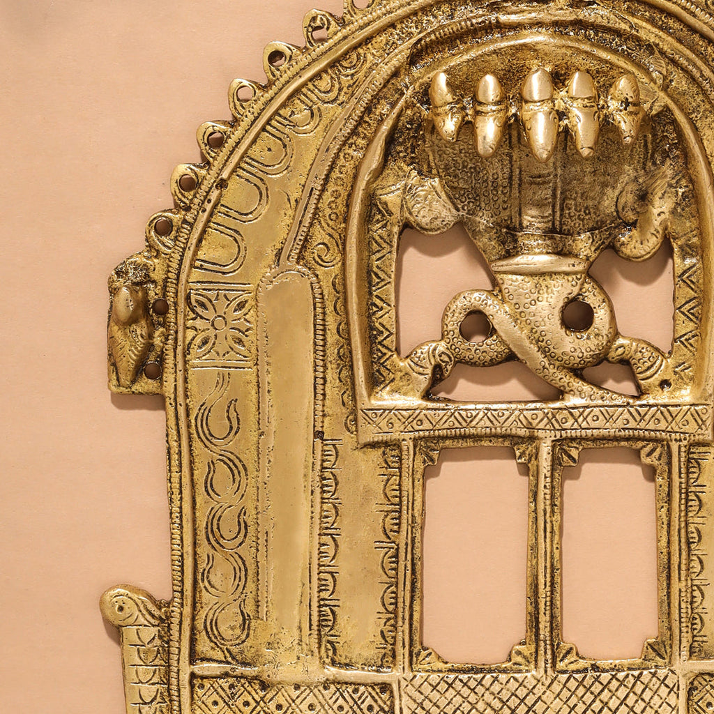 Brass Handcarved Prabhavali Frame (10 Inch) Vedansh Craft