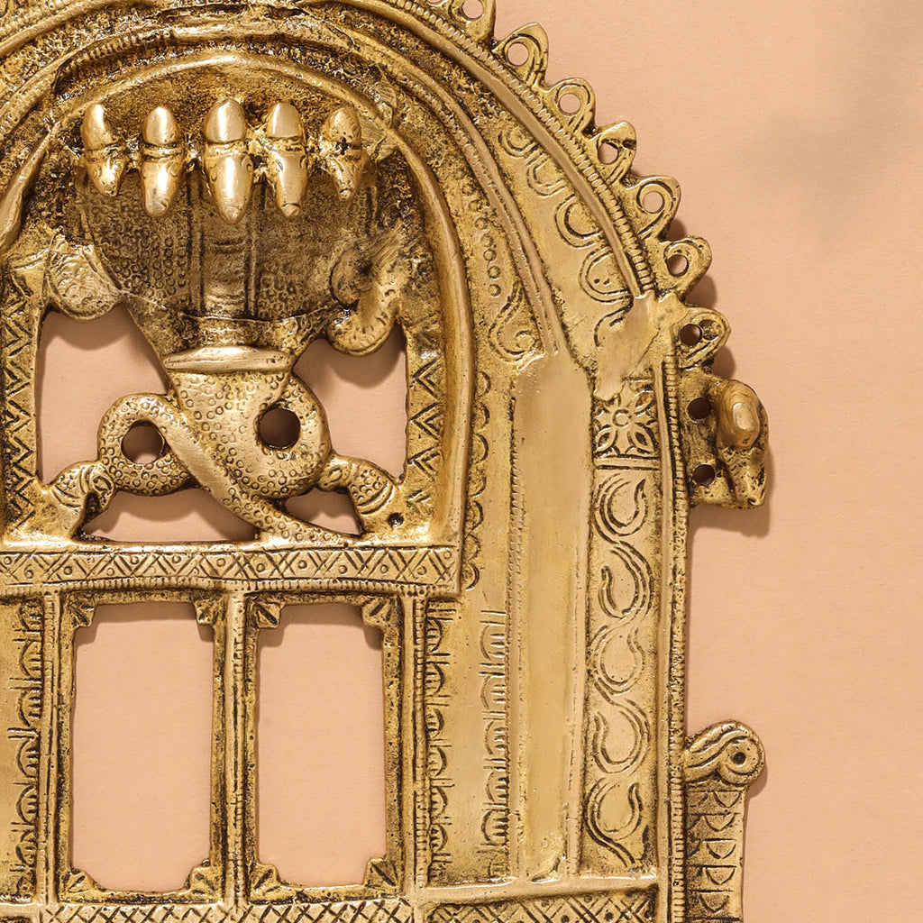 Brass Handcarved Prabhavali Frame (10 Inch) Vedansh Craft