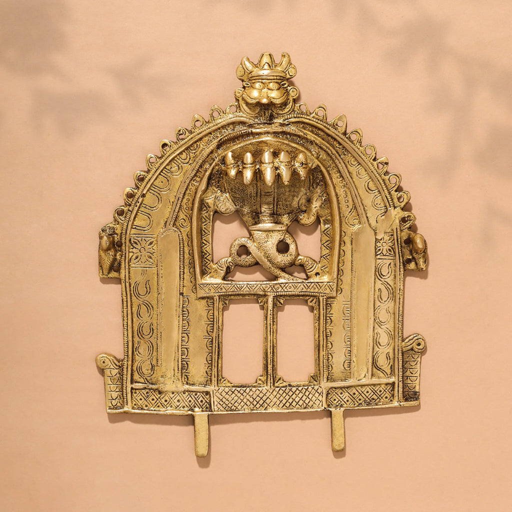 Brass Handcarved Prabhavali Frame (10 Inch) Vedansh Craft