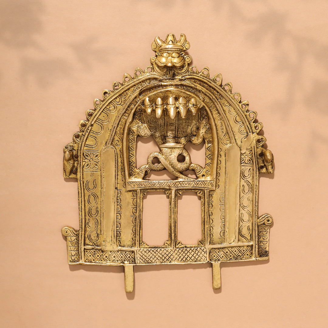 Brass Handcarved Prabhavali Frame (10 Inch) Vedansh Craft
