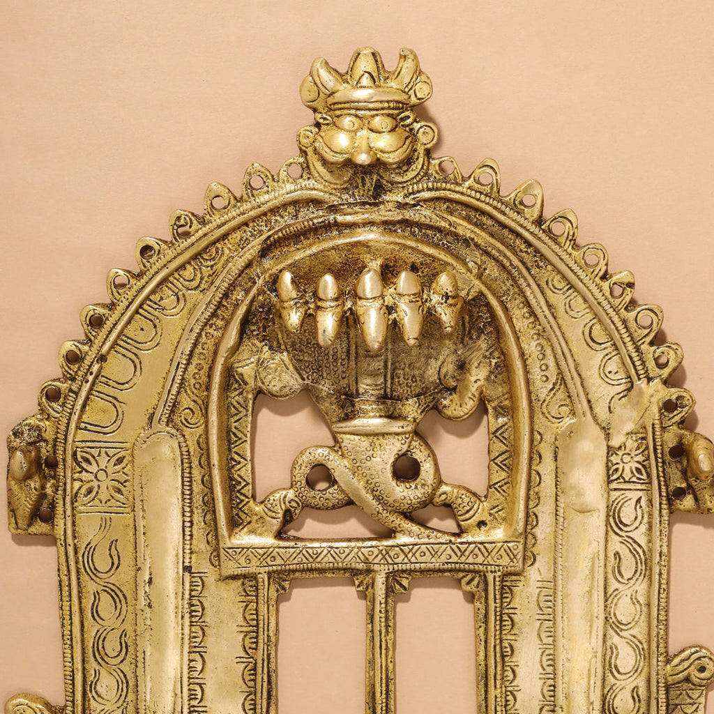Brass Handcarved Prabhavali Frame (10 Inch) Vedansh Craft