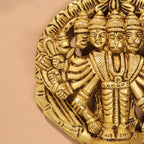 Brass Panchmukhi Hanuman Wall Hanging (4 Inch) Vedansh Craft