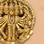 Brass Panchmukhi Hanuman Wall Hanging (4 Inch) Vedansh Craft