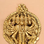 Brass Panchmukhi Hanuman Wall Hanging (4 Inch) Vedansh Craft