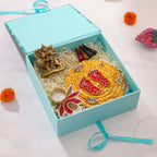 Brass Durga Idol, Charan Paduka Navaratri Pooja Gift Hamper Vedansh Craft